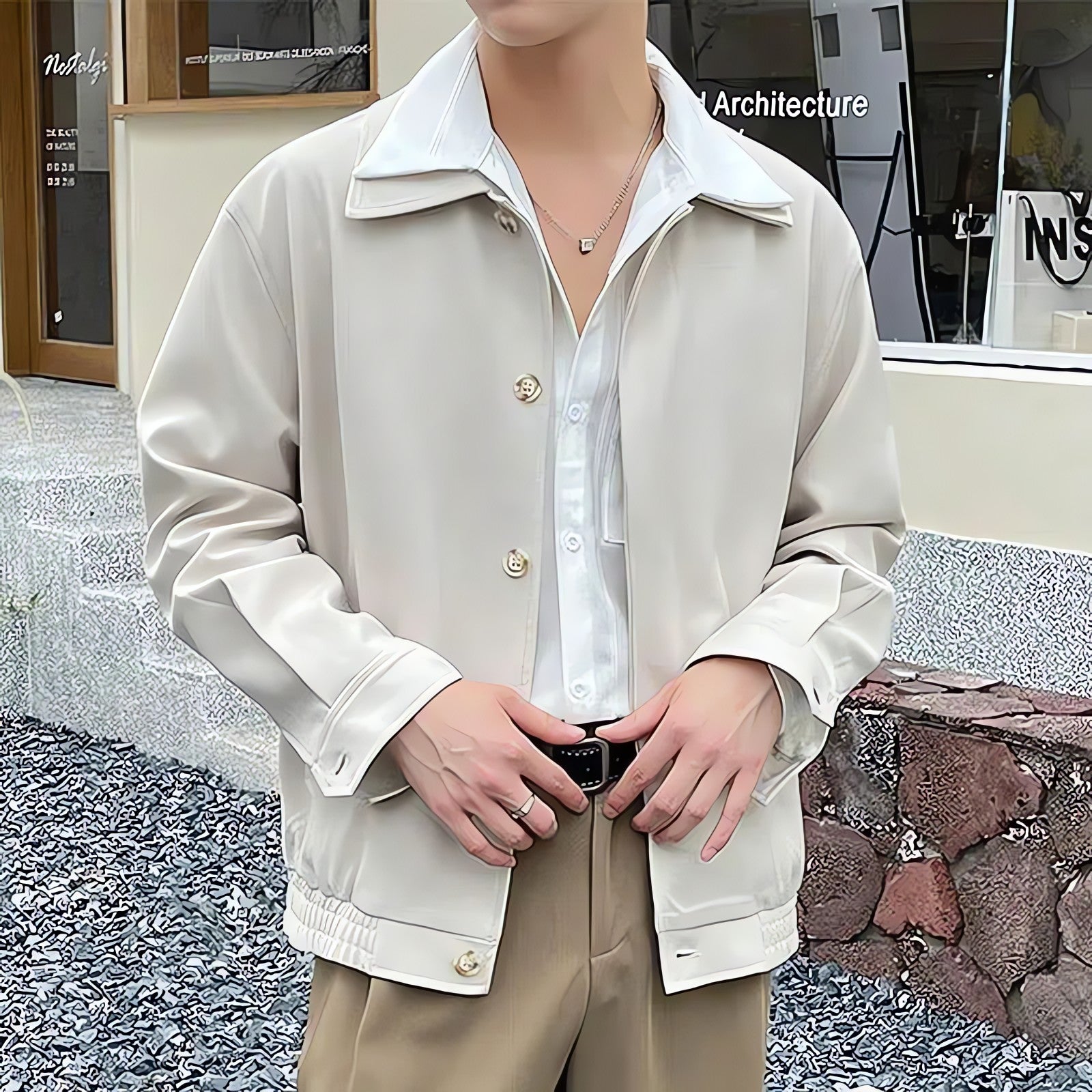 Classic Button-Up Jacket - KAYSMAR