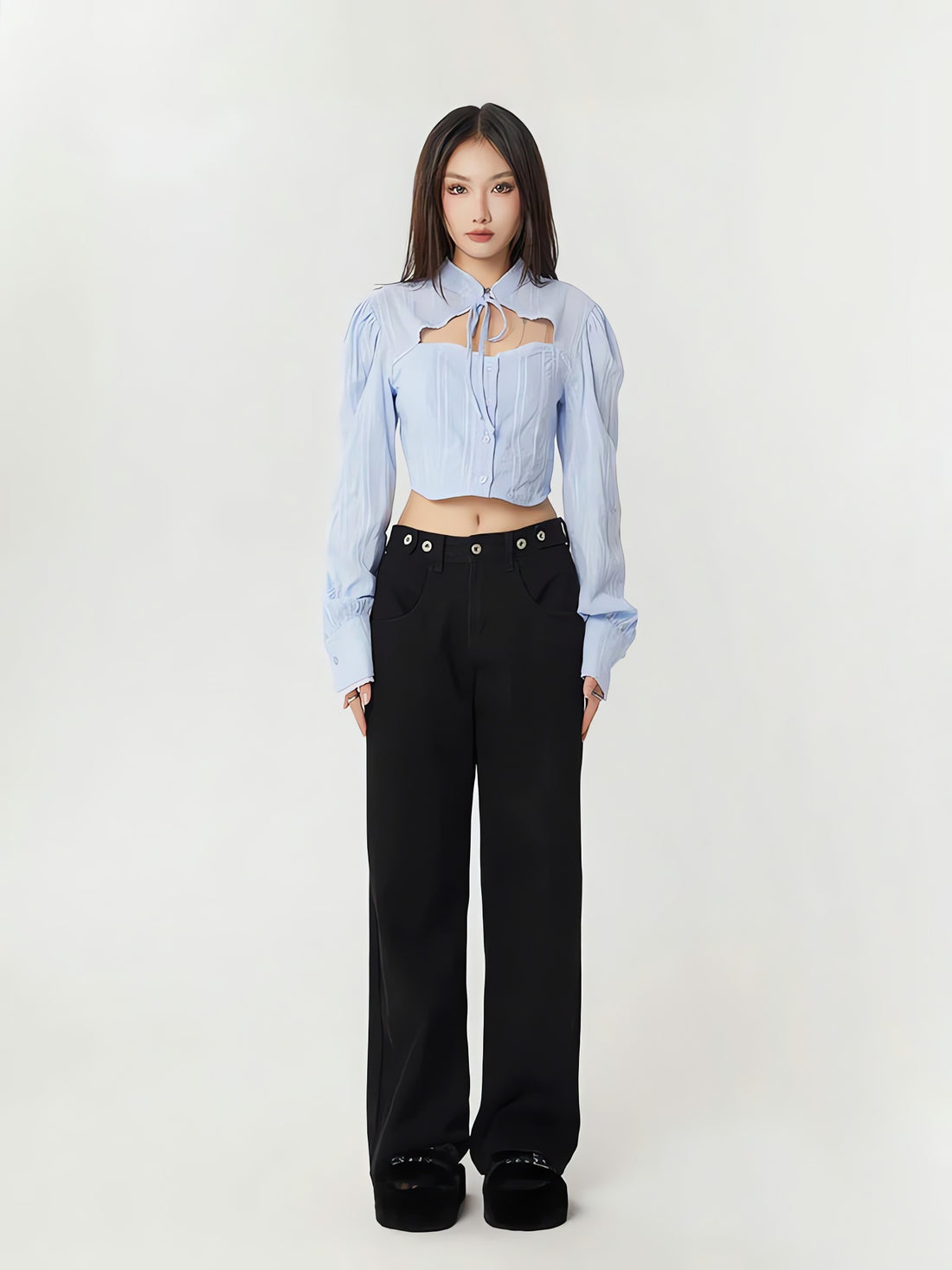 Classiccore Cut Out Crop Shirt - KAYSMAR