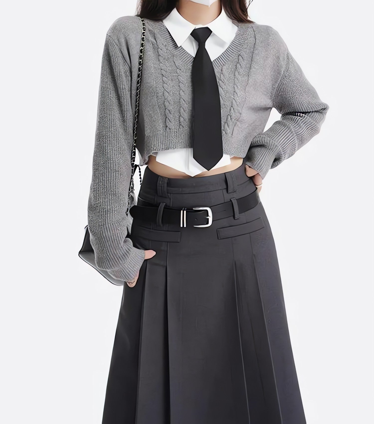 College Girl Pleated Midi Skirt - KAYSMAR