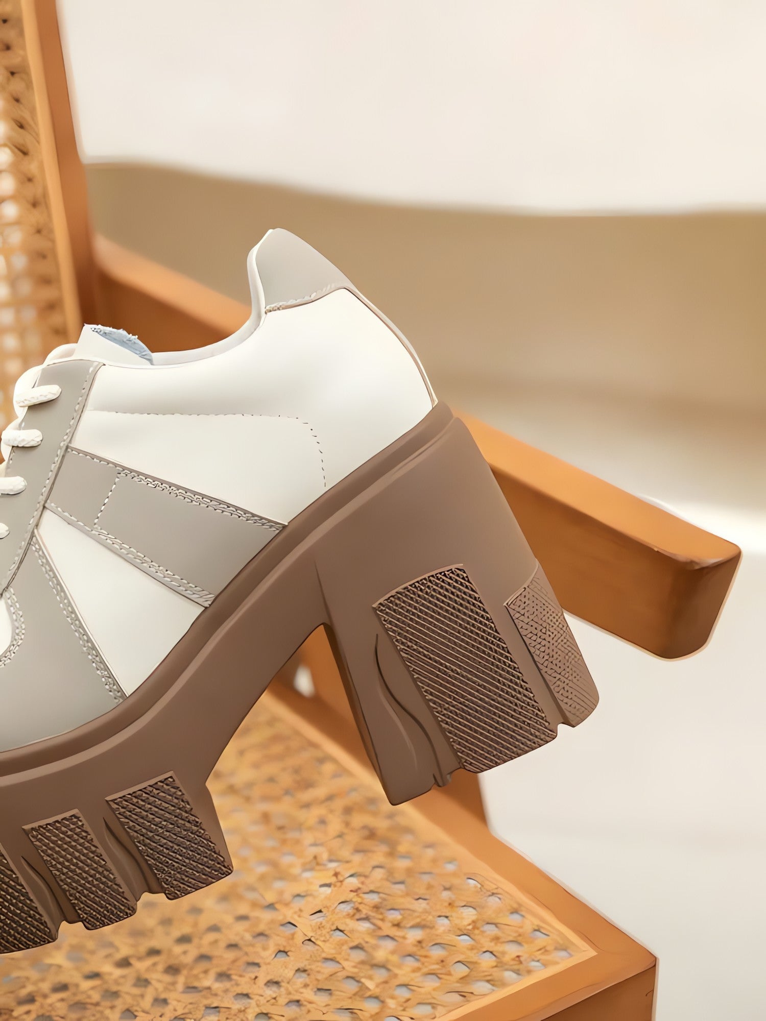 Color Block Platform Oxford Heels