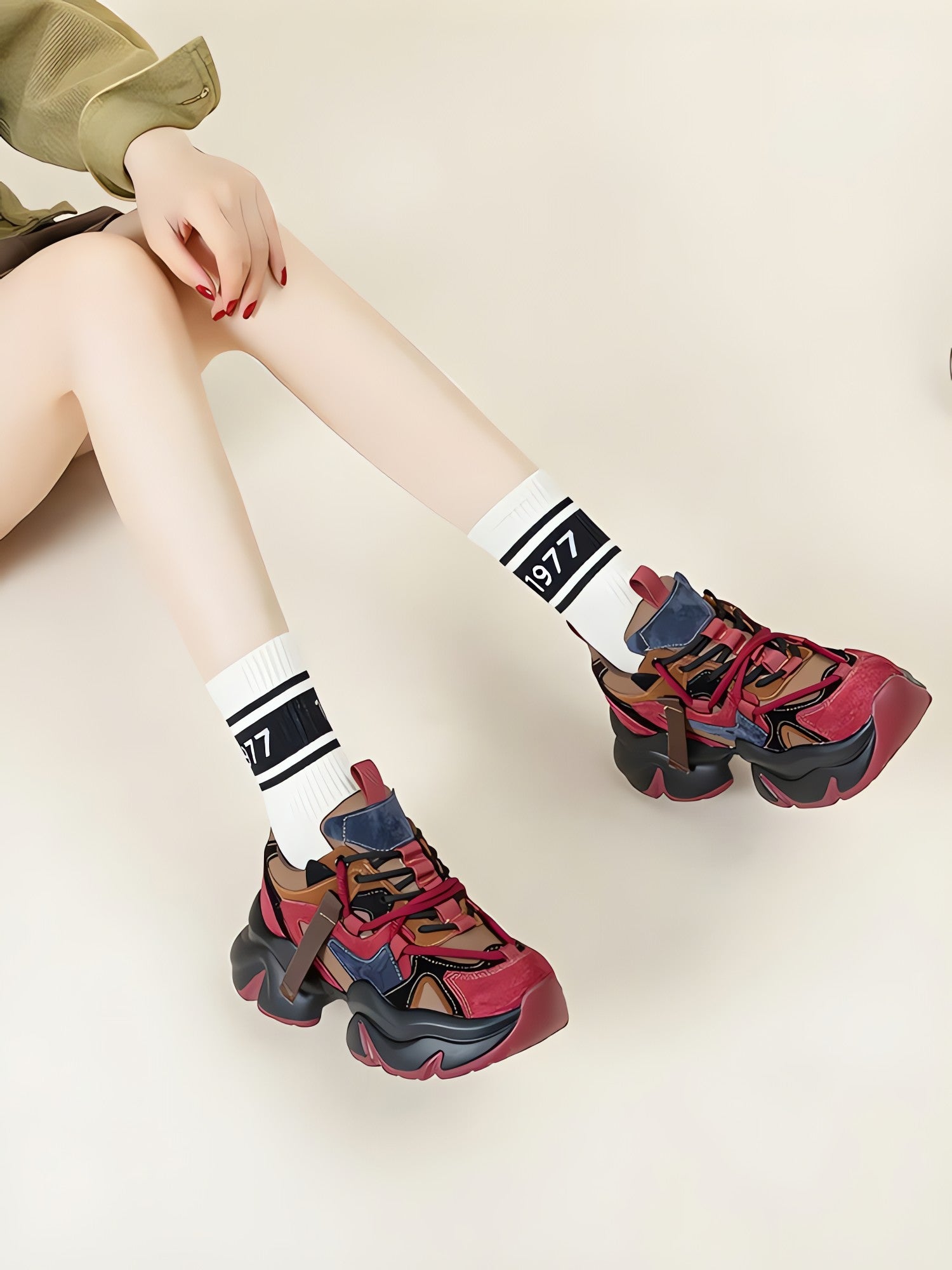 Color Block Platform Sneakers