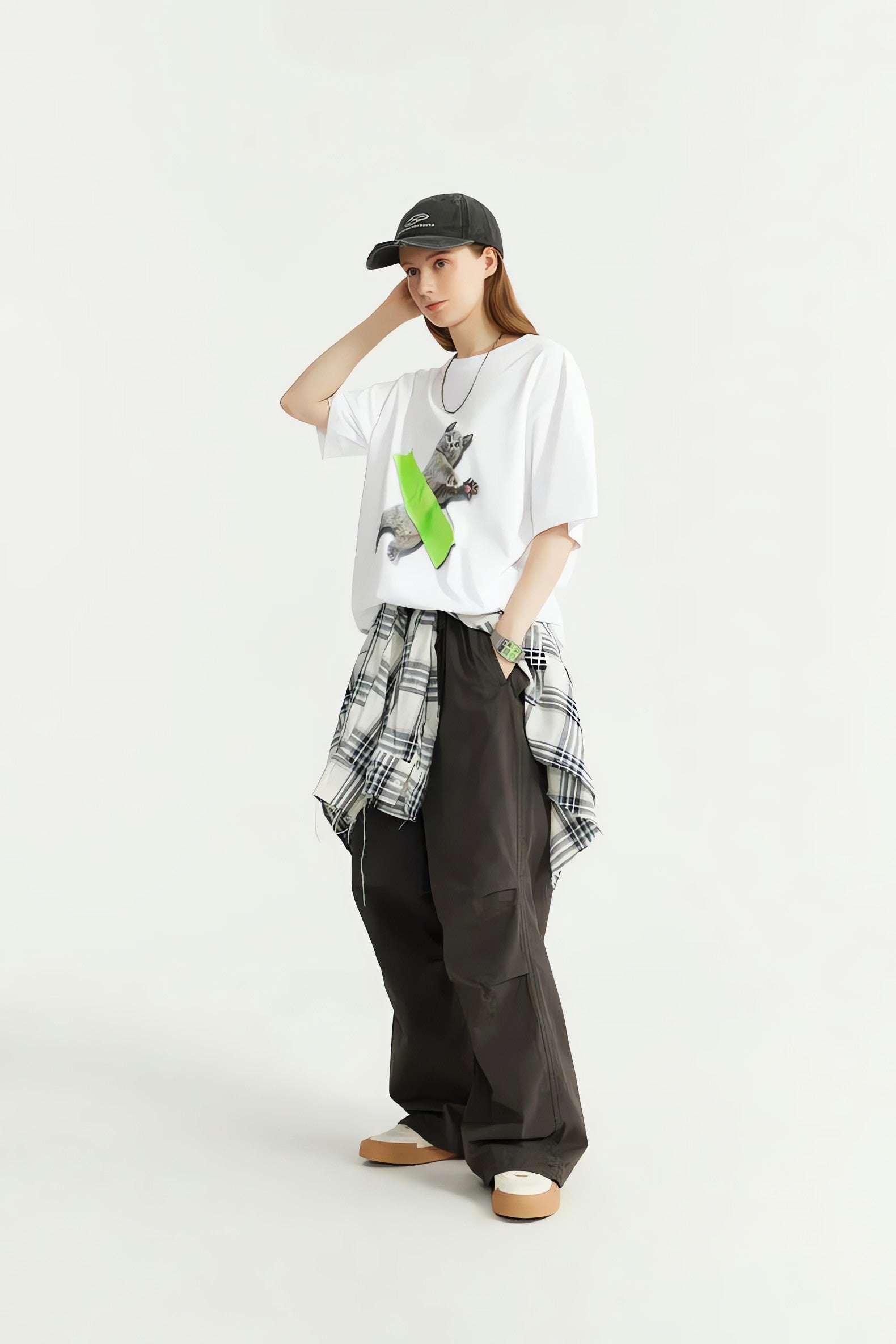 Contemporary Cat Art Tee - KAYSMAR