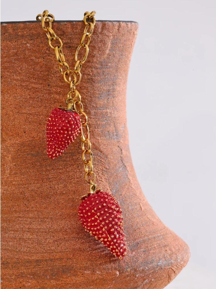 Coquette Strawberry Necklace - KAYSMAR