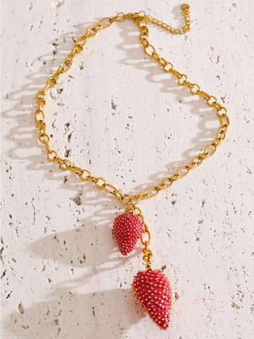 Coquette Strawberry Necklace - KAYSMAR
