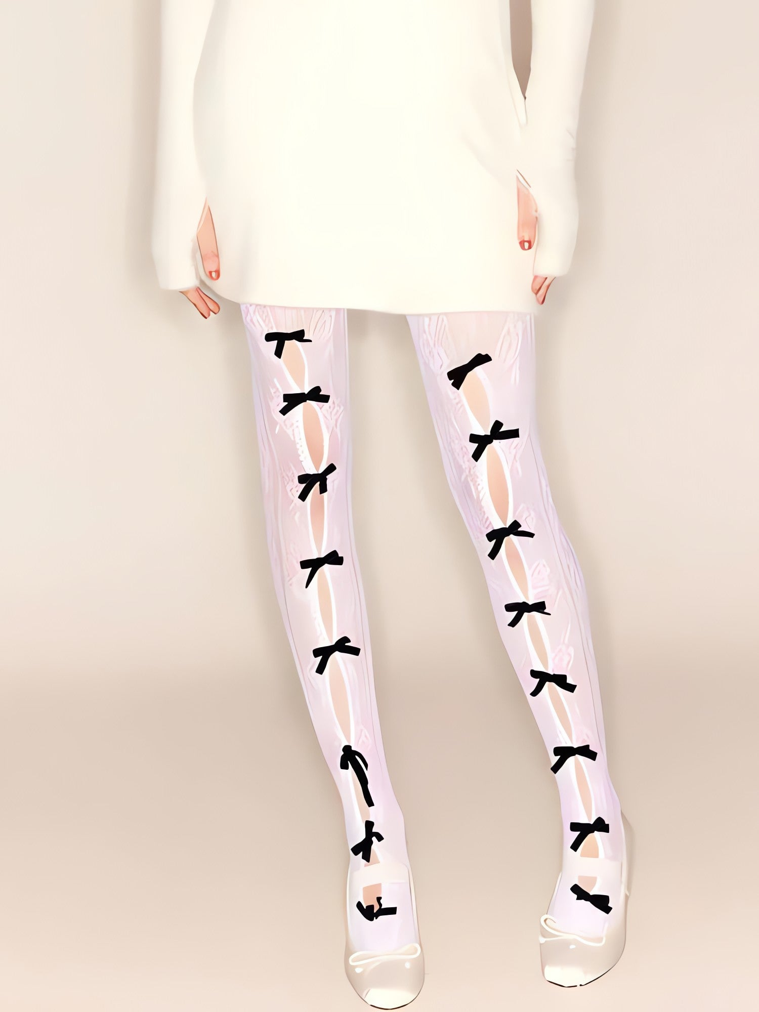 Coquette Bow Fishnet Tights - KAYSMAR