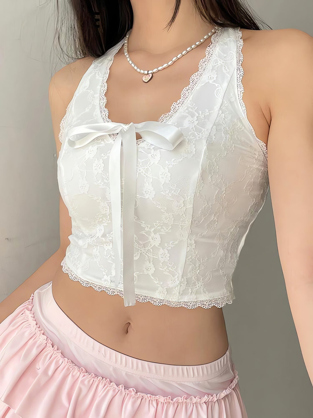 Coquette Bow Halter Neck Top - KAYSMAR