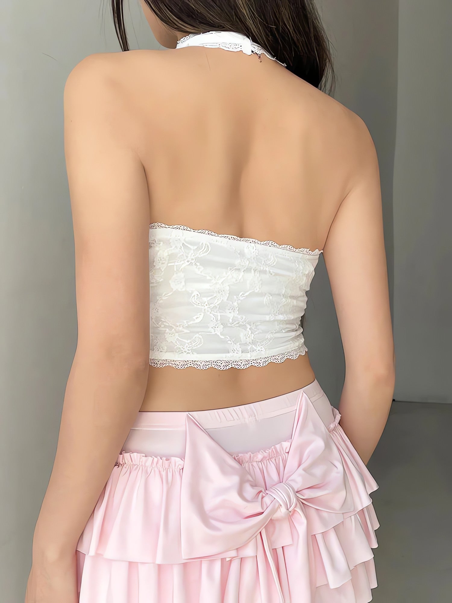 Coquette Bow Halter Neck Top - KAYSMAR