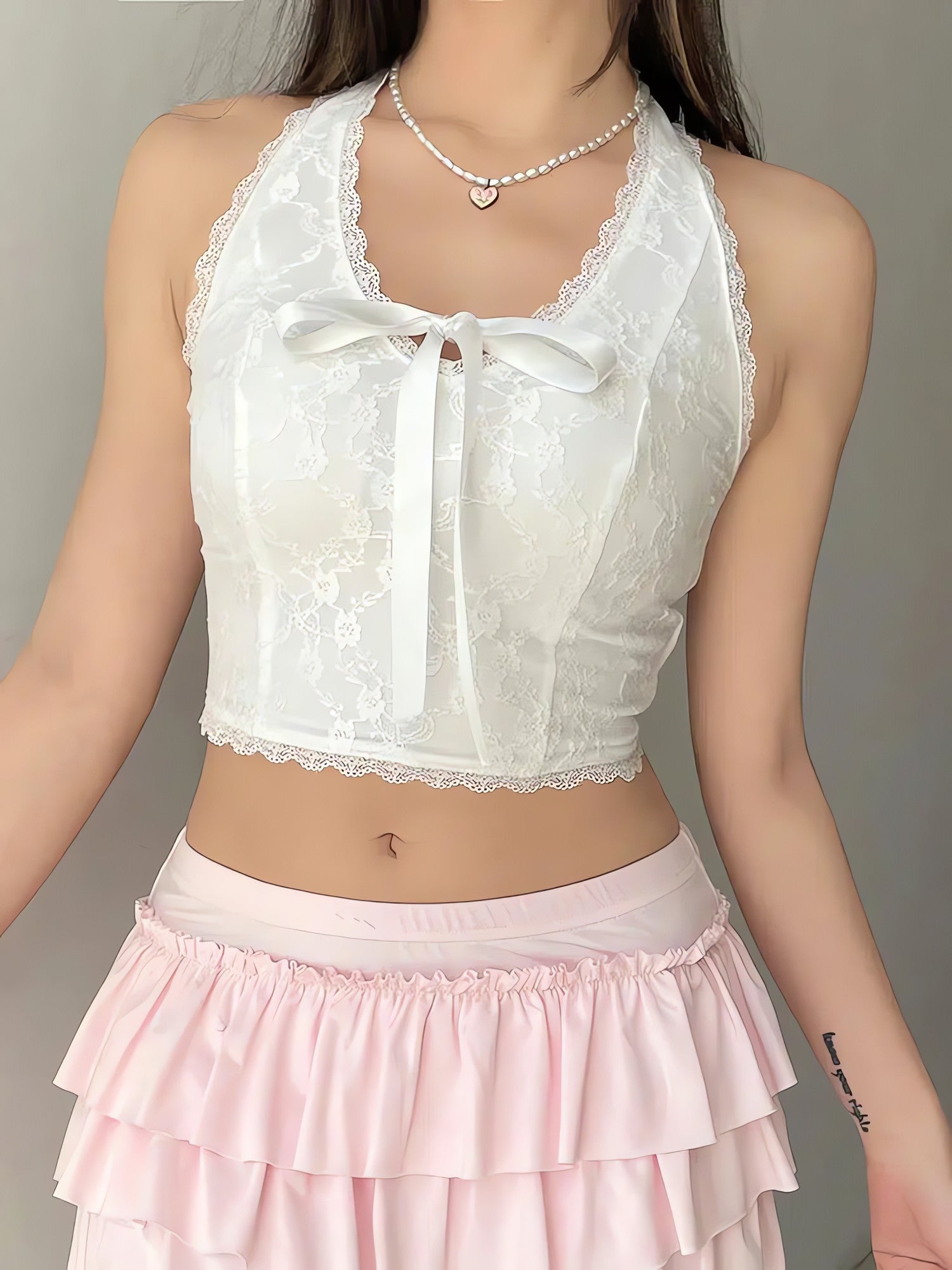 Coquette Bow Halter Neck Top - KAYSMAR