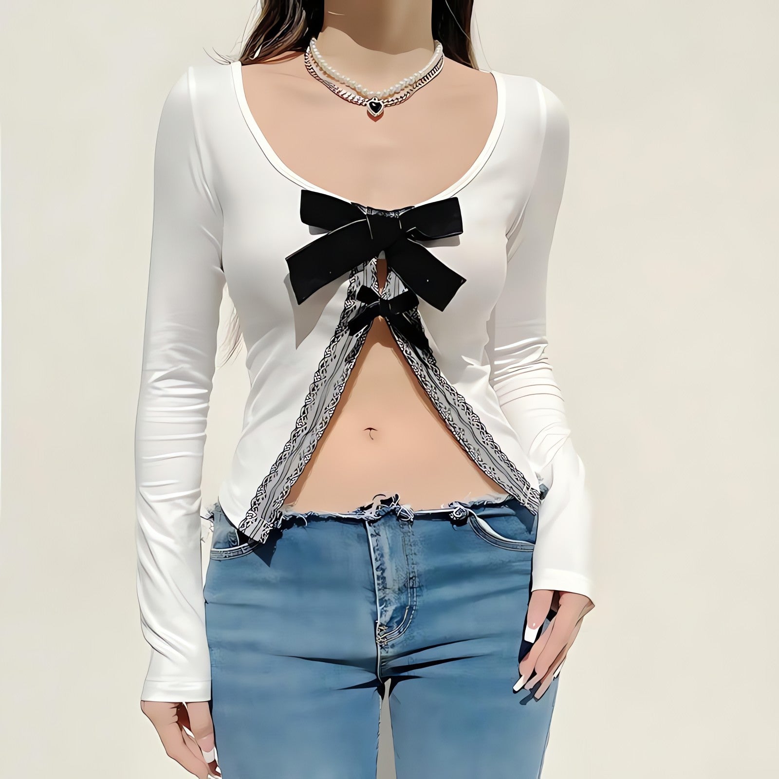 Coquette Bow Open Front Top - KAYSMAR