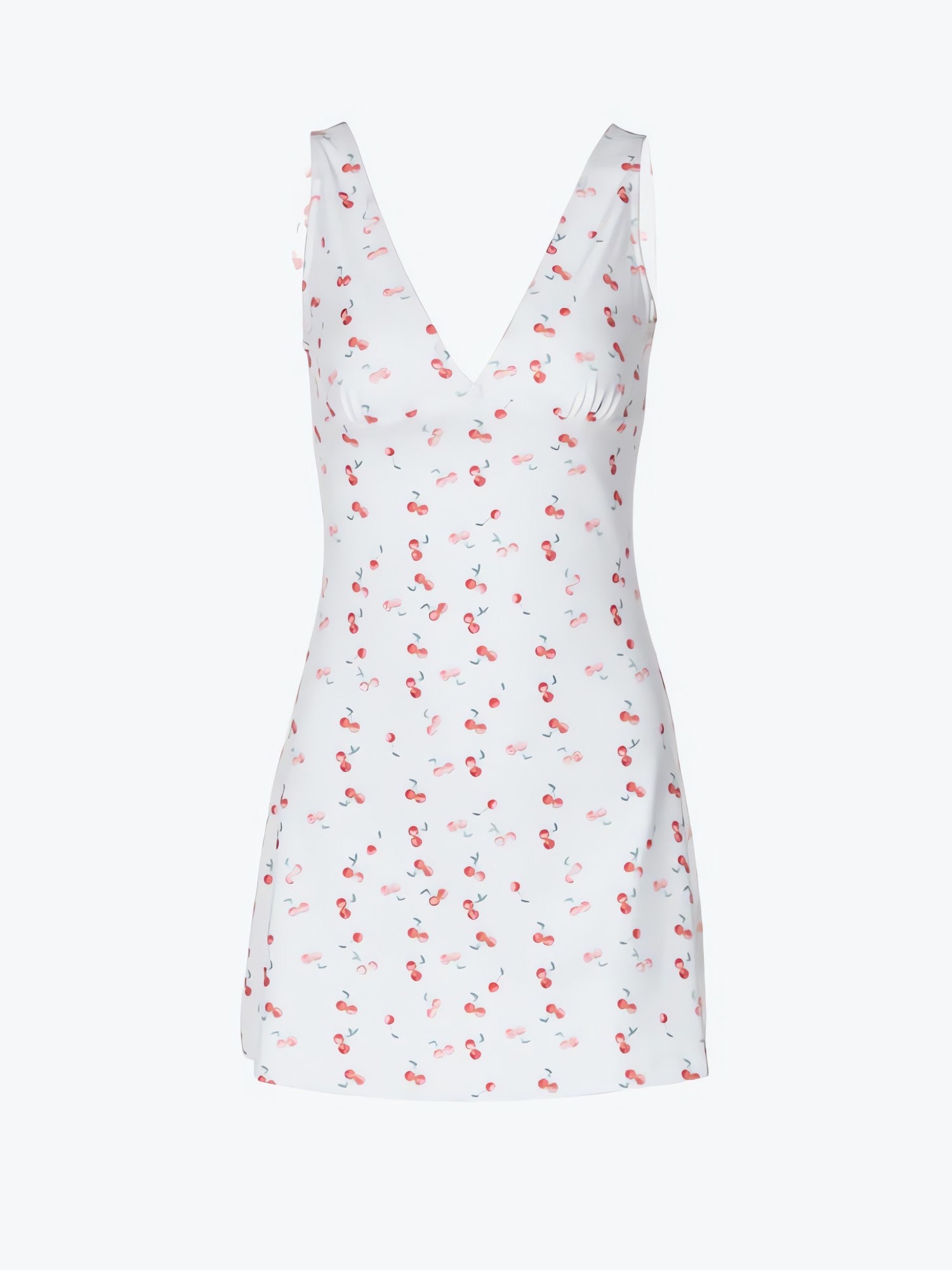 Coquette Cherry Plunge Neck Mini Dress - KAYSMAR