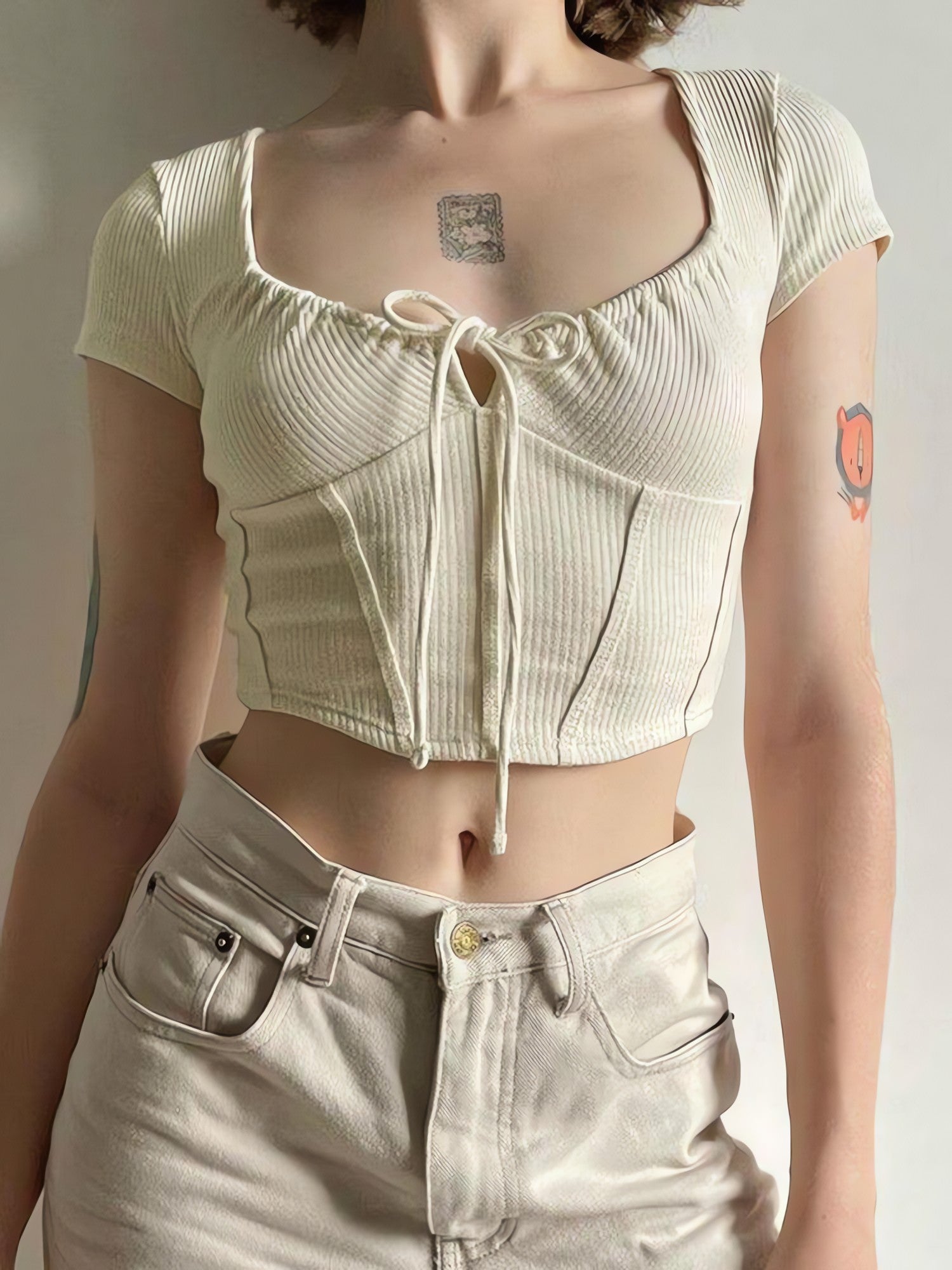 Coquette Cropped Corset Top - KAYSMAR