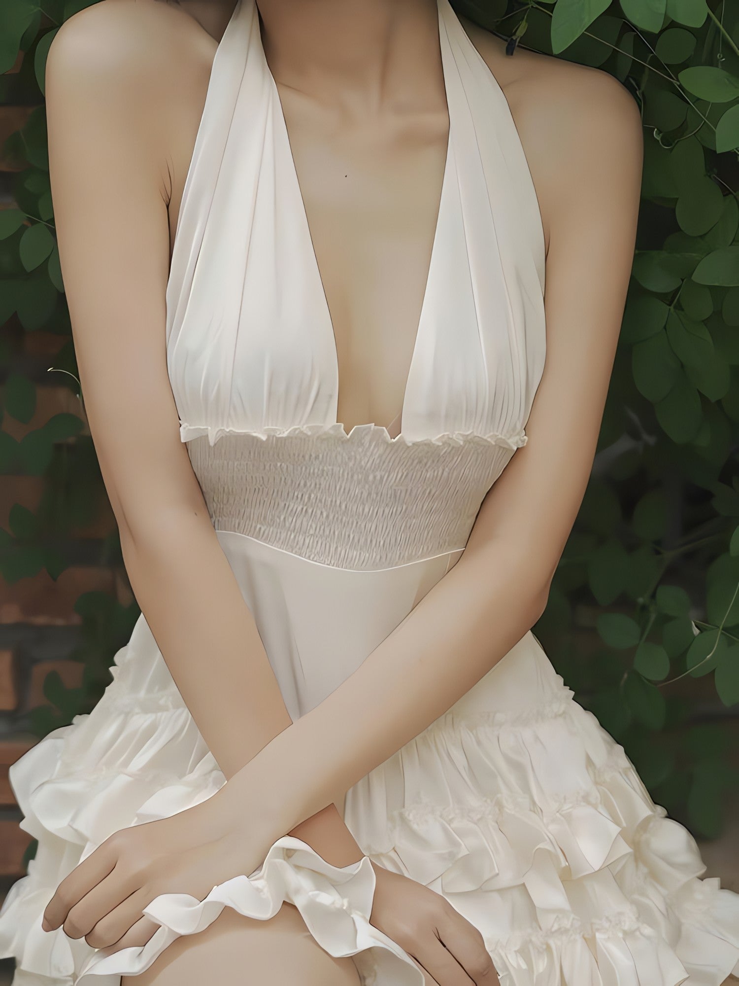 Coquette Halter Neck Mini Dress