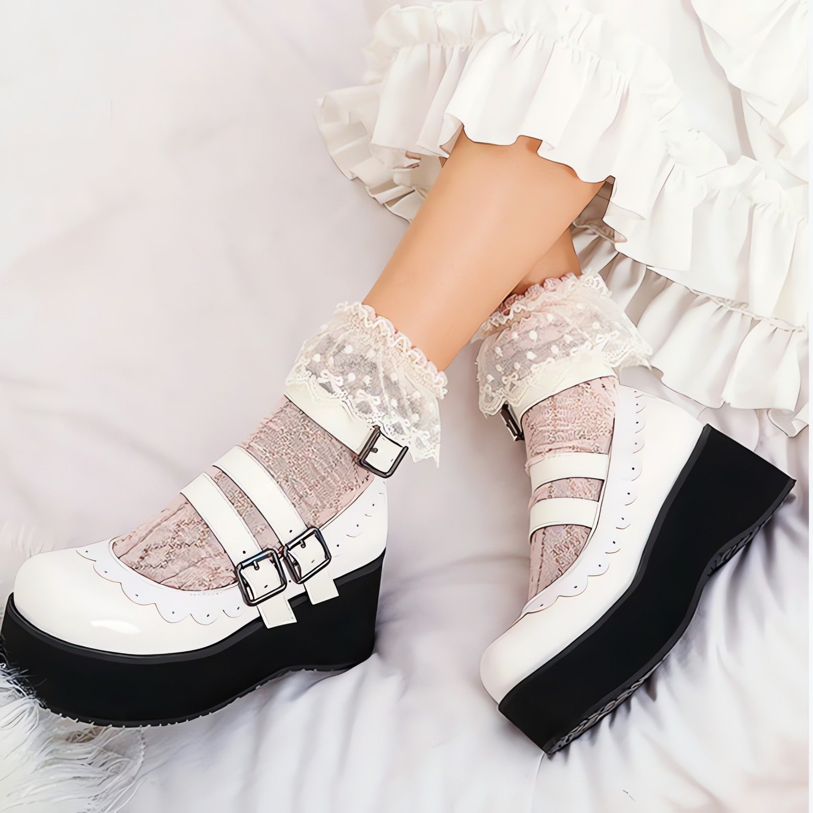 Coquette Platform Mary Jane Shoes