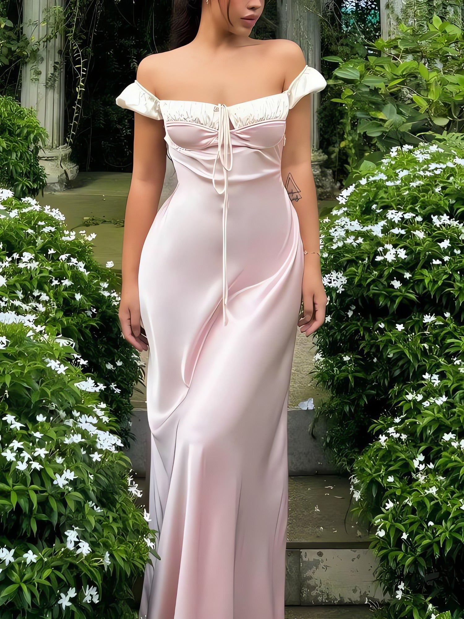 Coquette Princess Satin Maxi Dress - KAYSMAR
