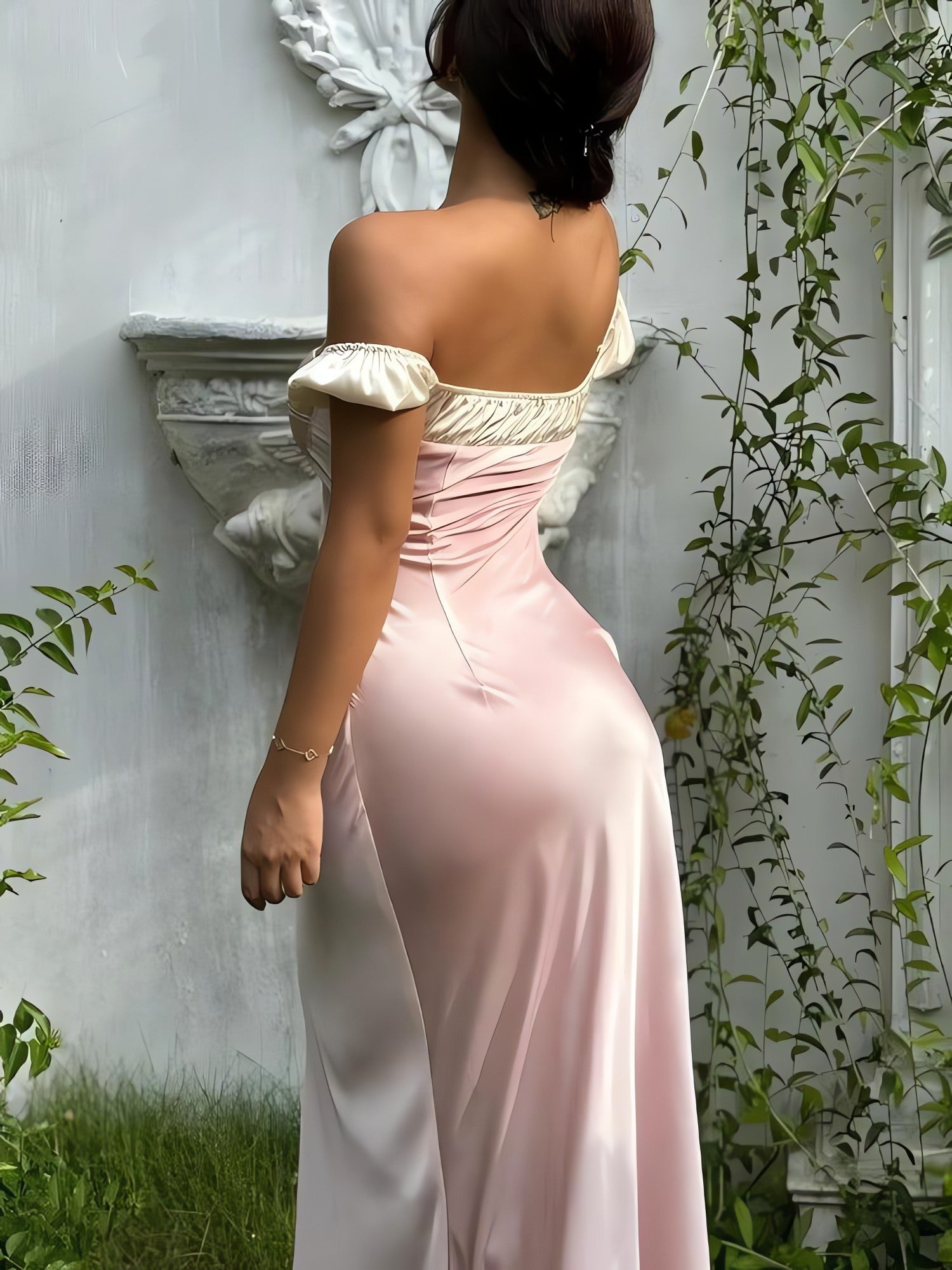 Coquette Princess Satin Maxi Dress - KAYSMAR