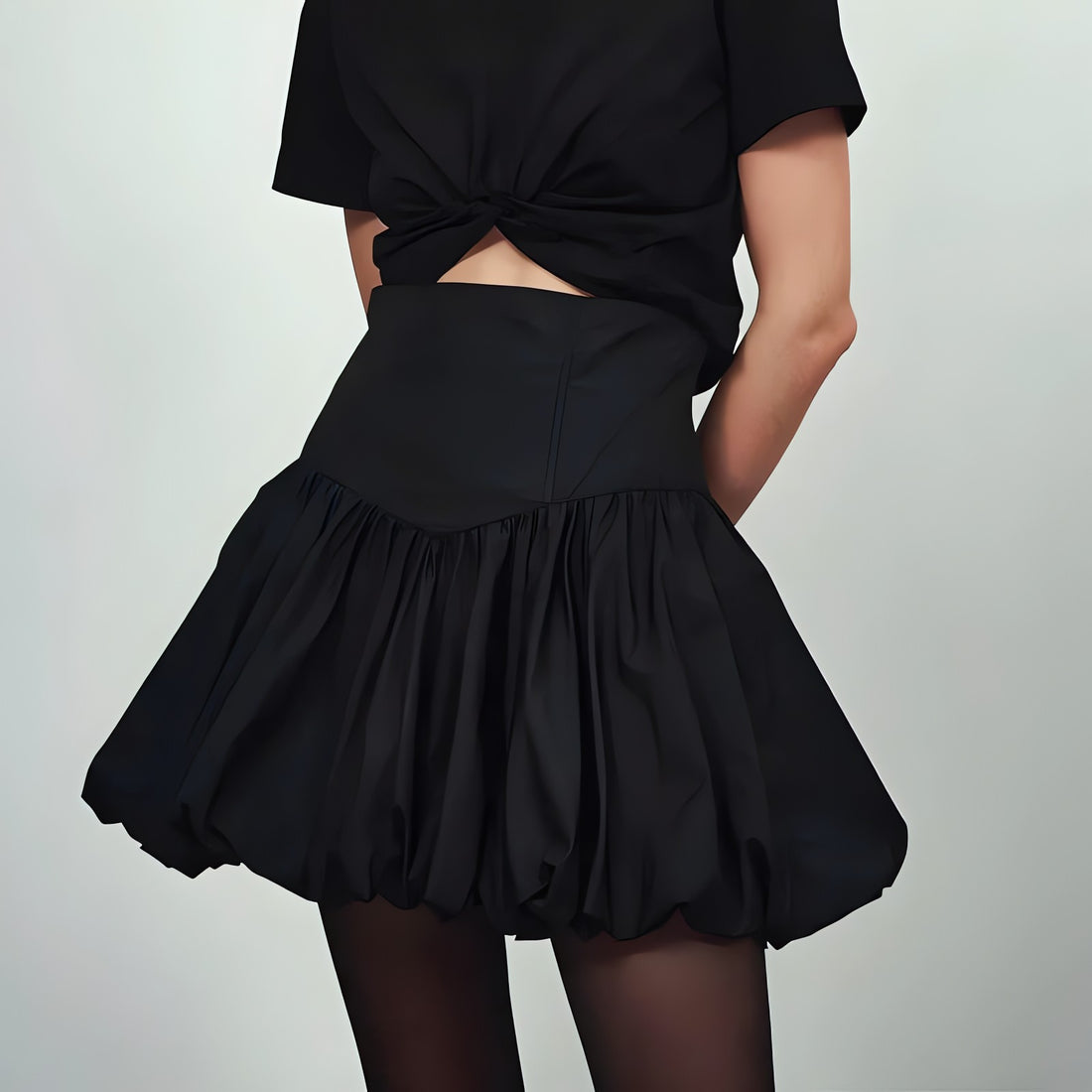 Corset Waist Bubble Mini Skirt - KAYSMAR