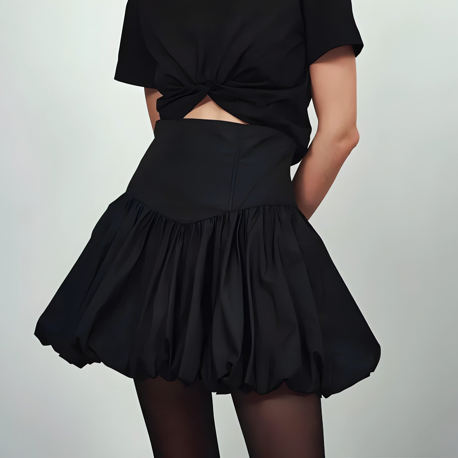 Corset Waist Bubble Mini Skirt - KAYSMAR