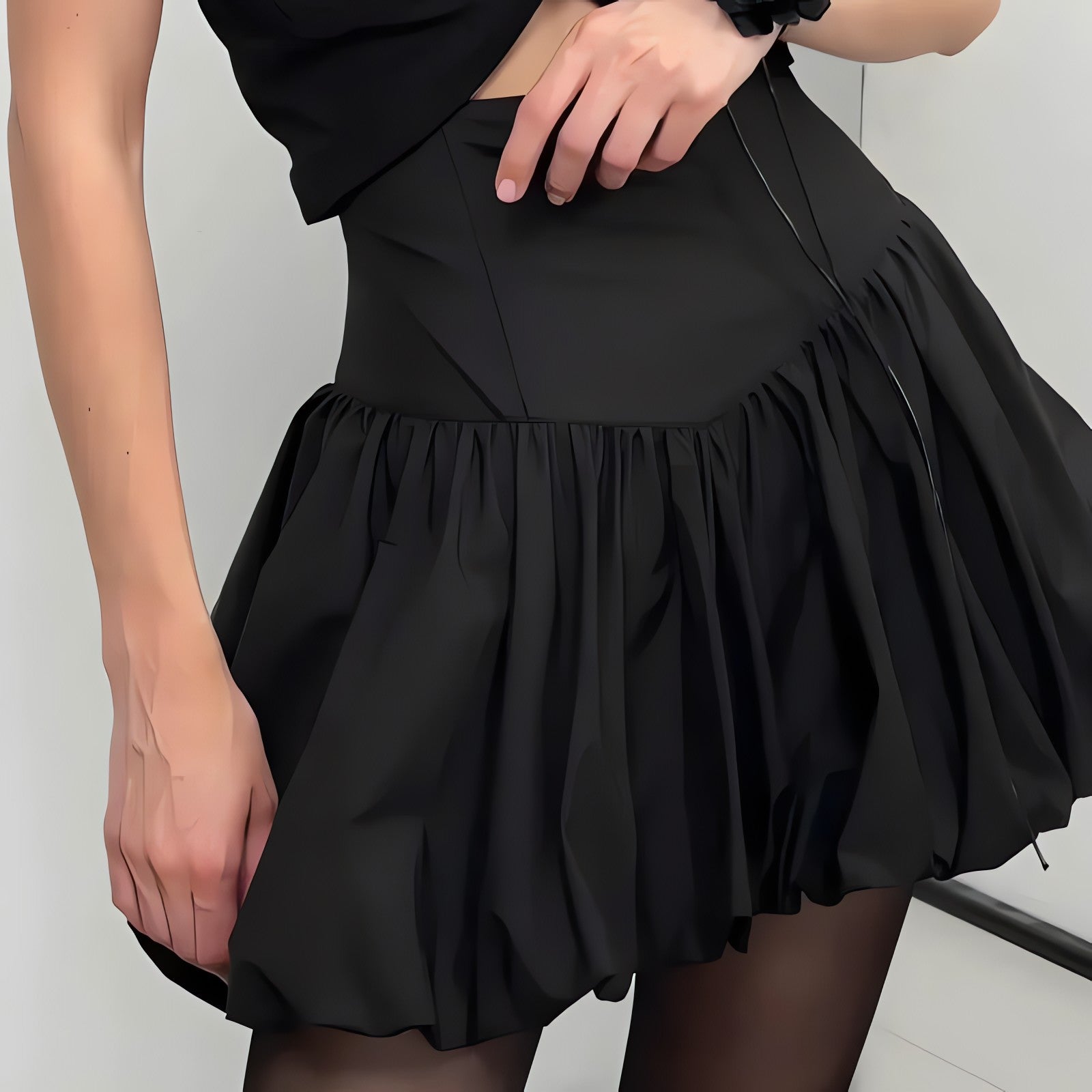 Corset Waist Bubble Mini Skirt - KAYSMAR