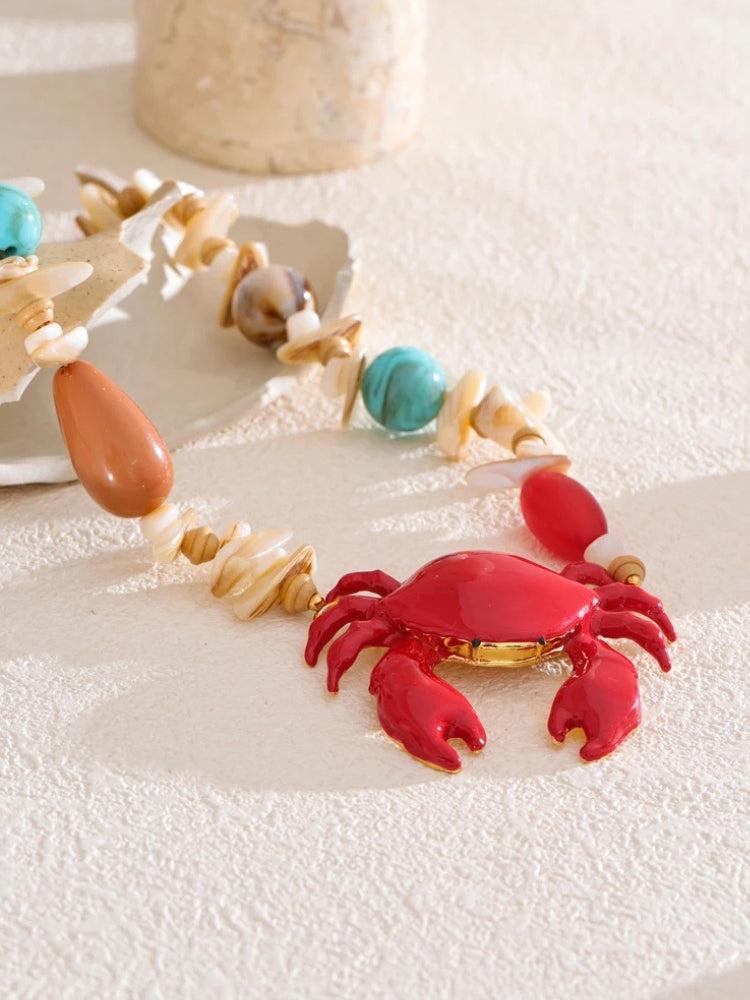 Crab Beaded Necklace - KAYSMAR
