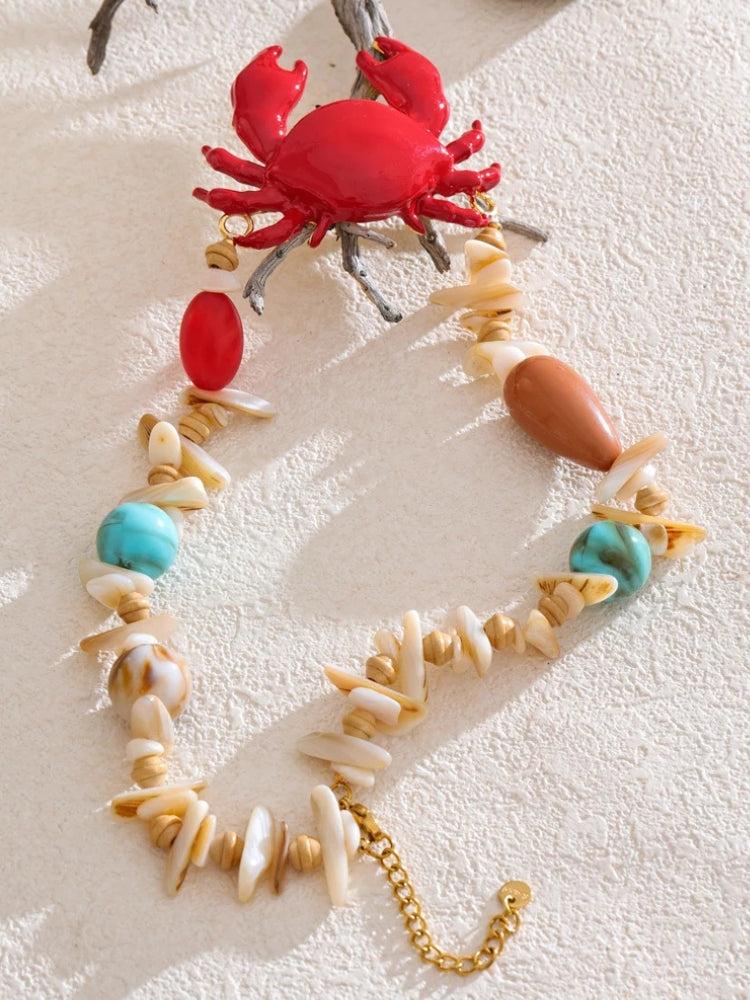 Crab Beaded Necklace - KAYSMAR