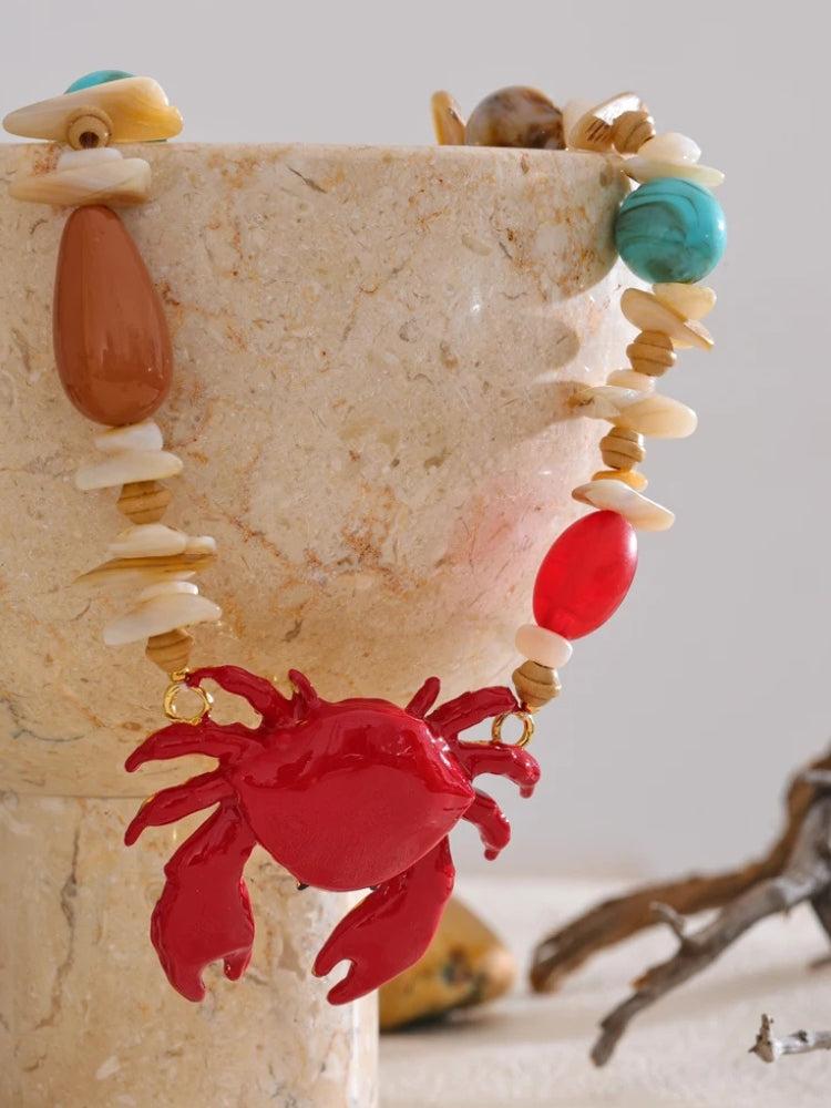 Crab Beaded Necklace - KAYSMAR