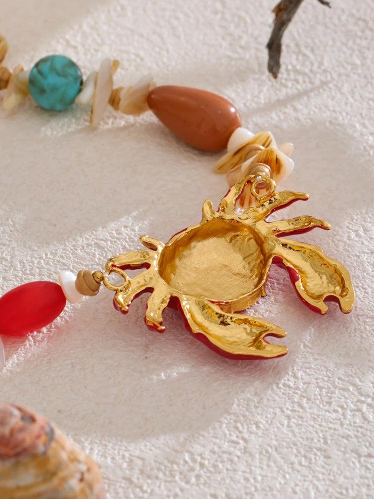 Crab Beaded Necklace - KAYSMAR