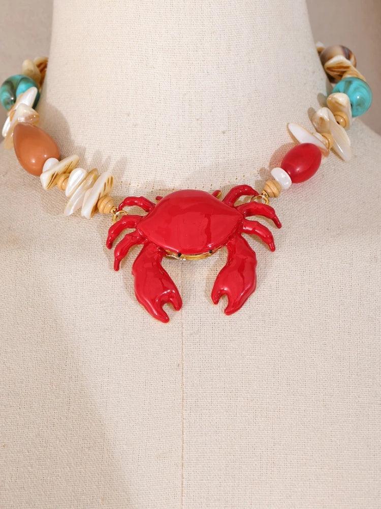 Crab Beaded Necklace - KAYSMAR