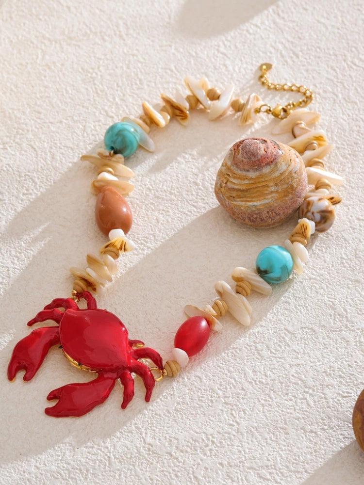 Crab Beaded Necklace - KAYSMAR
