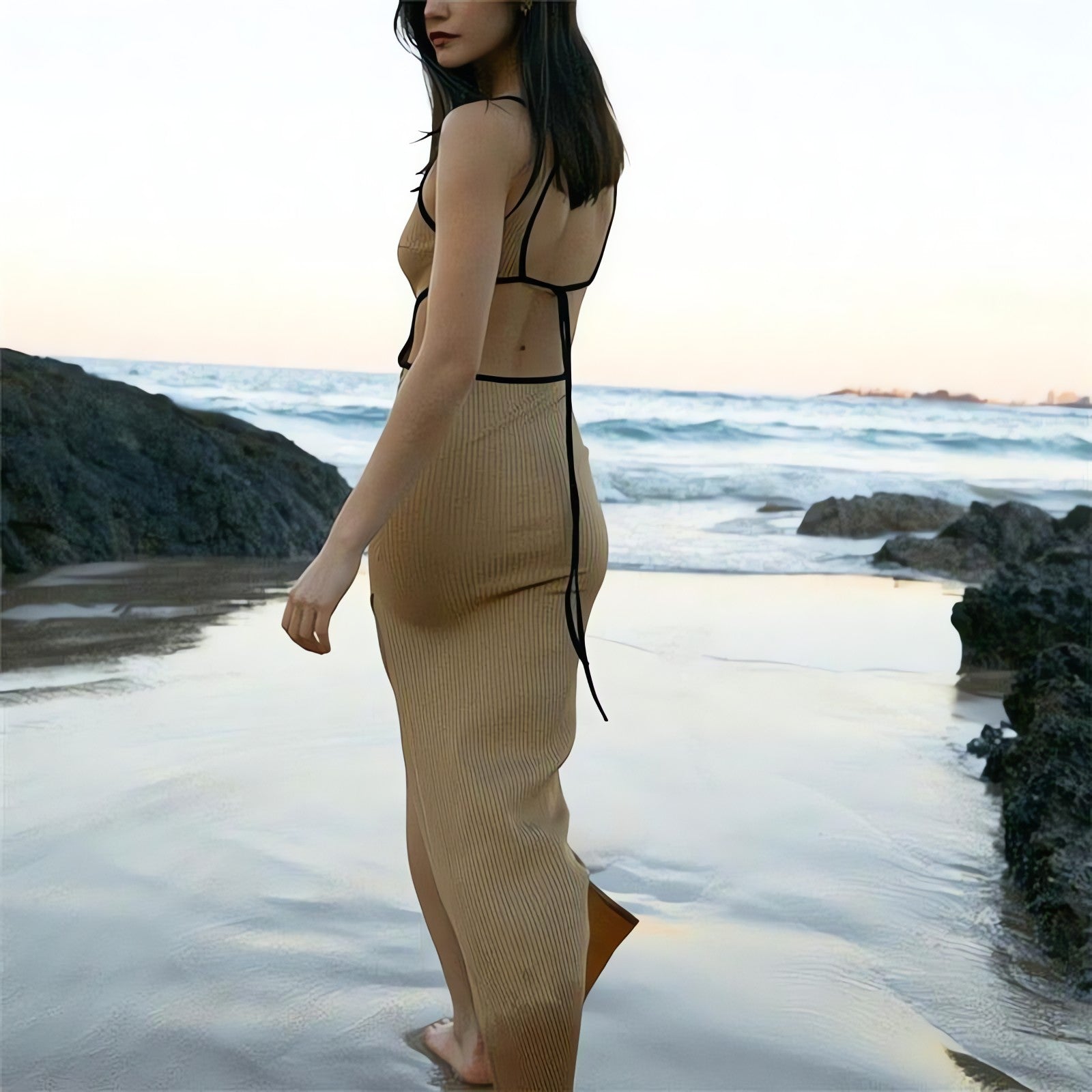 Cut Out Bodycon Maxi Dress - KAYSMAR