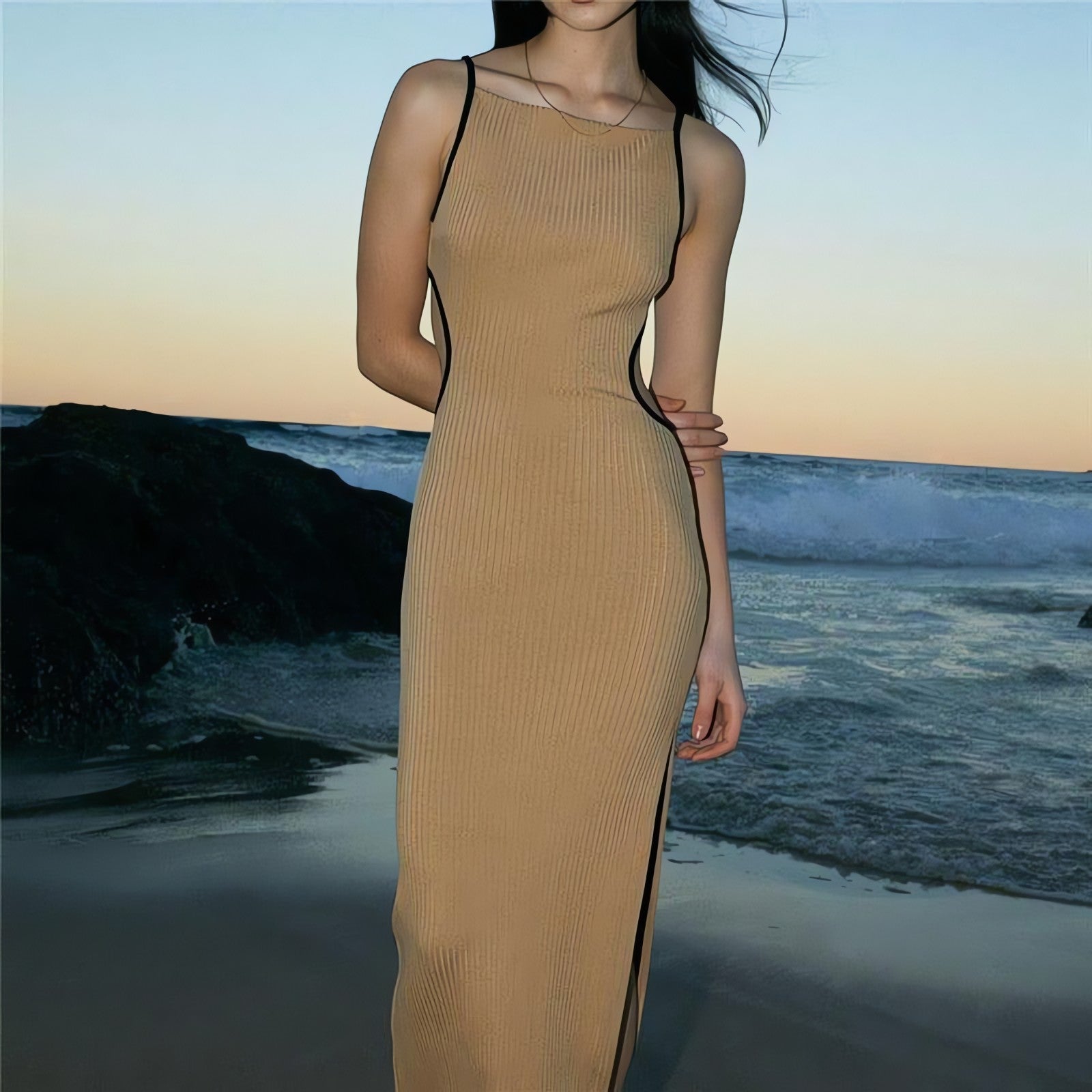 Cut Out Bodycon Maxi Dress - KAYSMAR