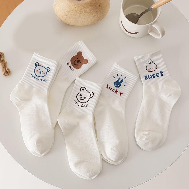 Cute Kawaii Patterned Socks 5 Pairs - KAYSMAR