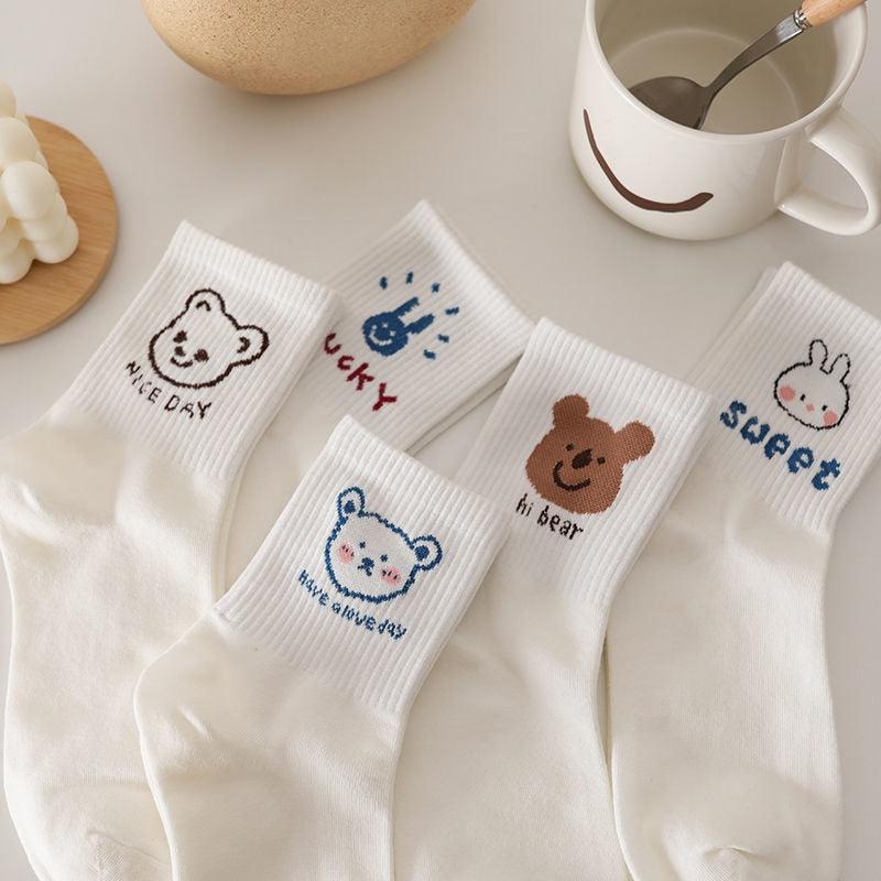 Cute Kawaii Patterned Socks 5 Pairs - KAYSMAR