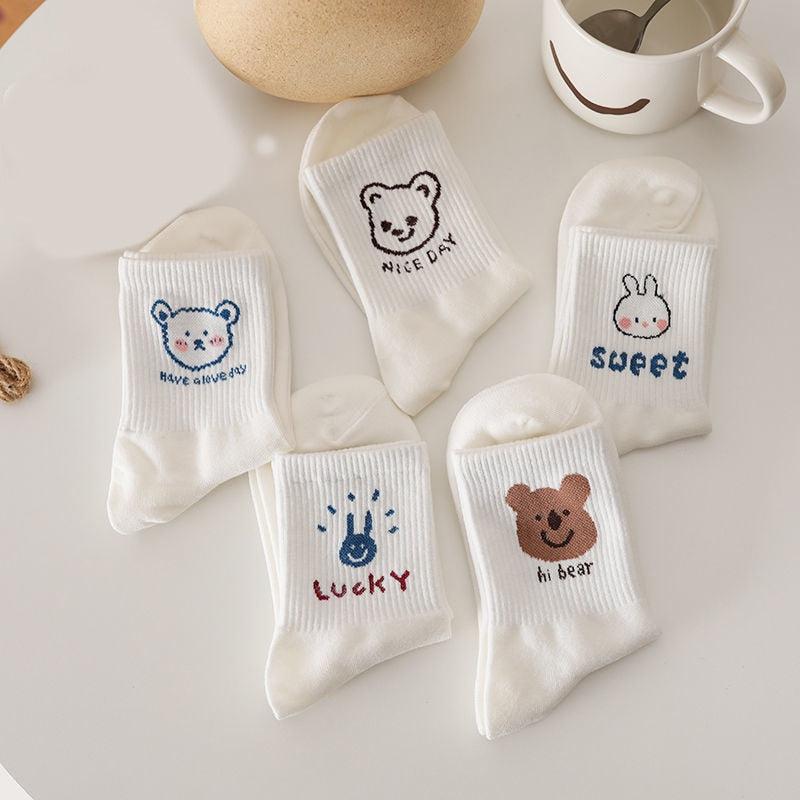 Cute Kawaii Patterned Socks 5 Pairs - KAYSMAR