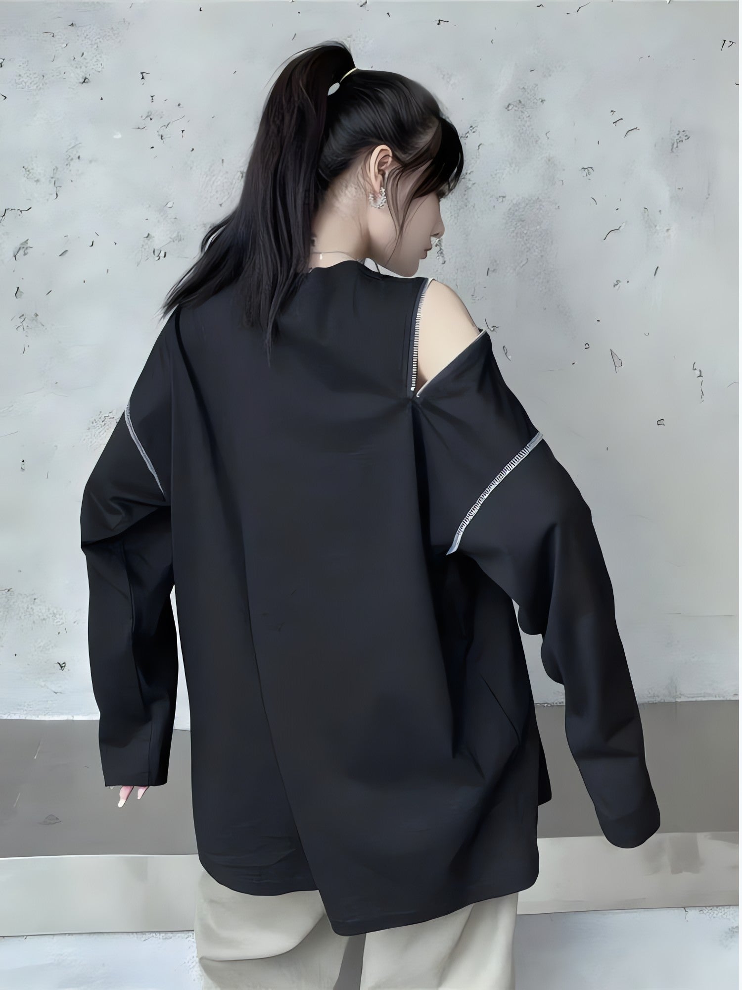 Cyberpunk Cross Zip-Up Top - KAYSMAR