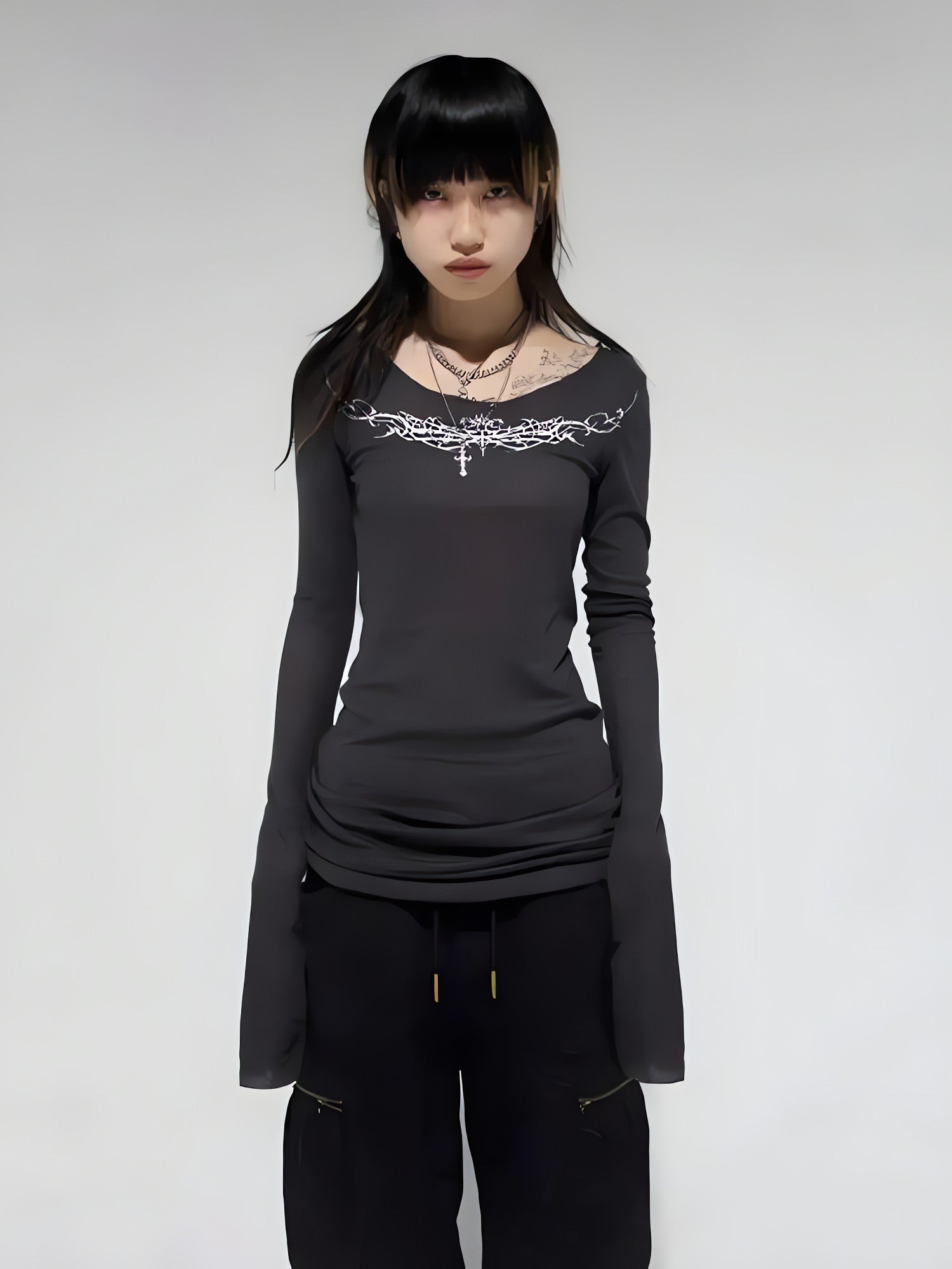 Cyberpunk Extra Long Sleeve Top - KAYSMAR