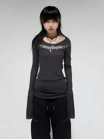 Cyberpunk Extra Long Sleeve Top - KAYSMAR
