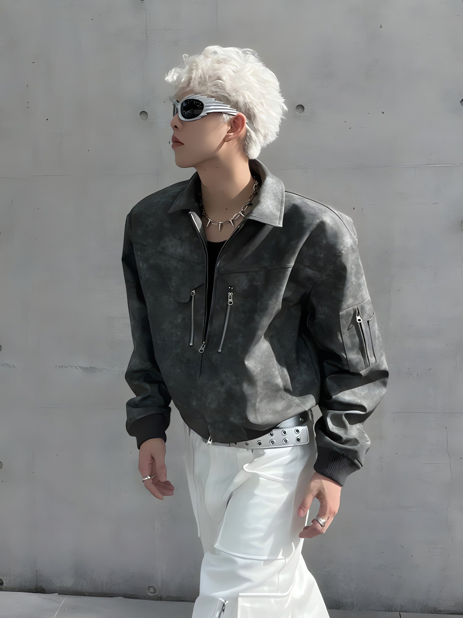 Cyberpunk Faux Leather Jacket - KAYSMAR