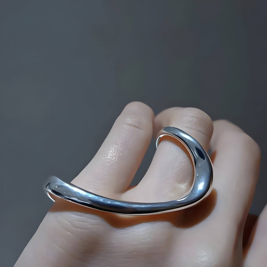Cyberpunk Geometric Ring