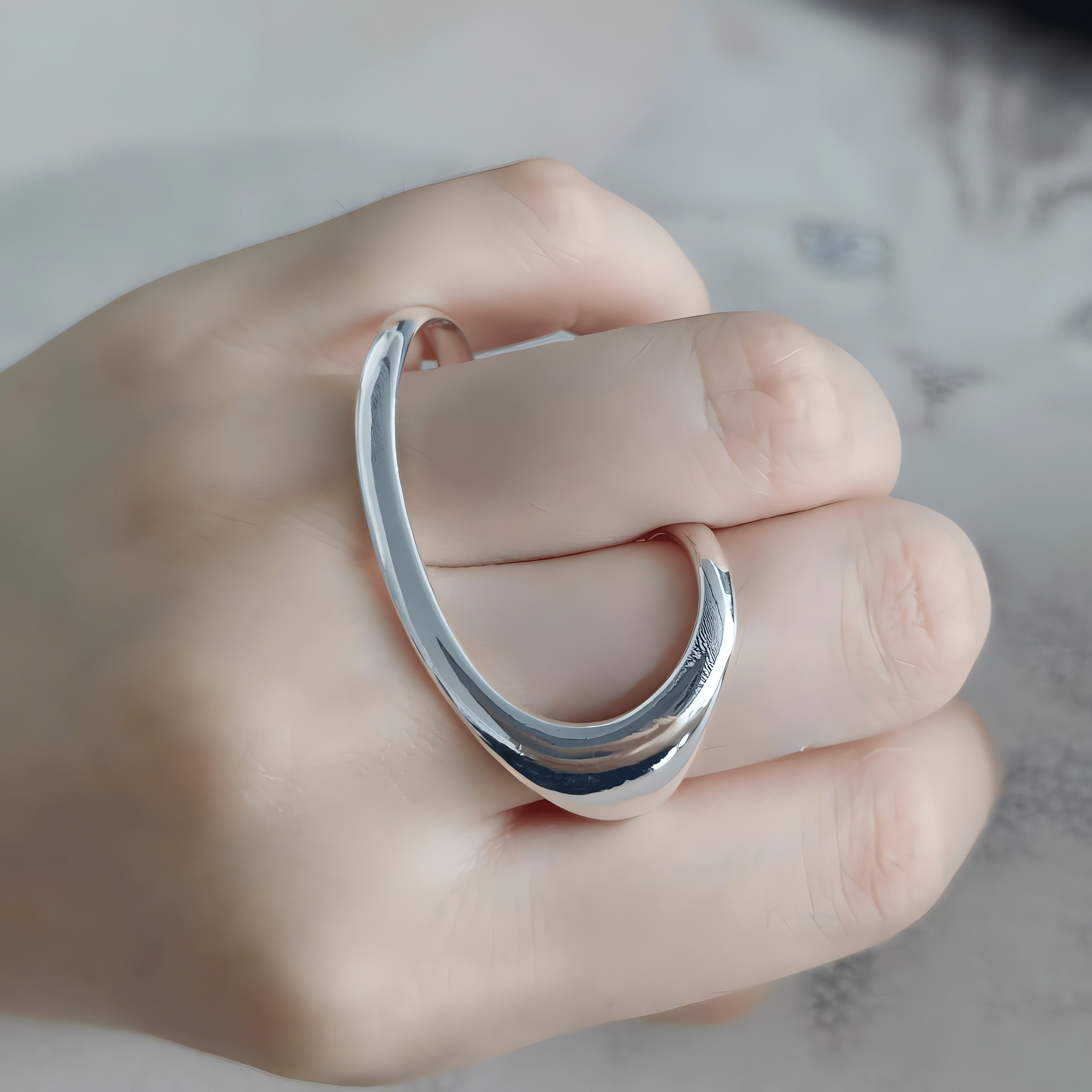 Cyberpunk Geometric Ring