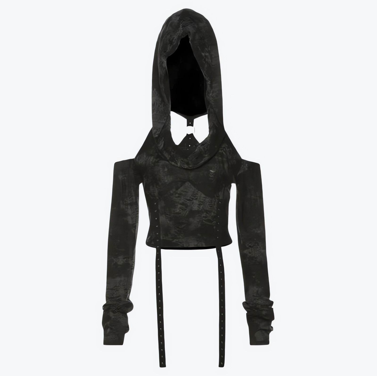 Cyberpunk Off Shoulder Hooded Top - KAYSMAR