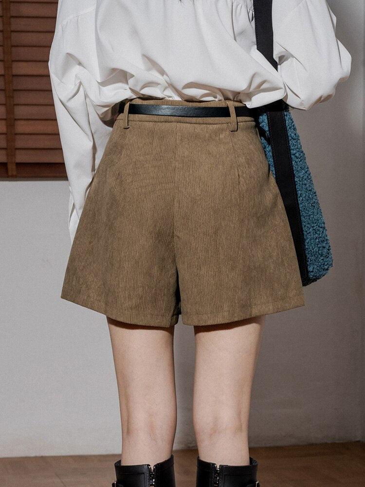 Dark Academia Corduroy Shorts - KAYSMAR
