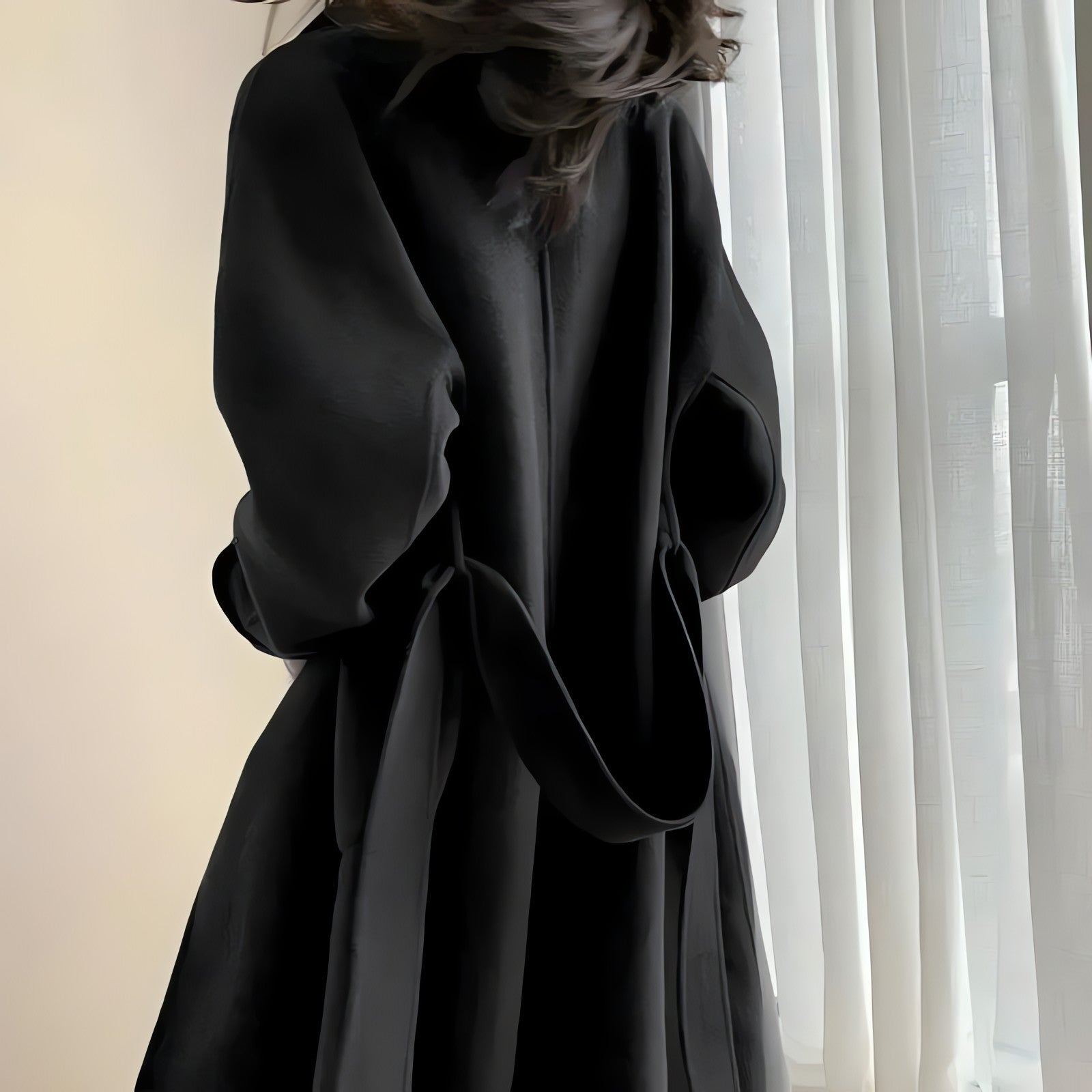 Dark Academia Belted Long Coat - KAYSMAR