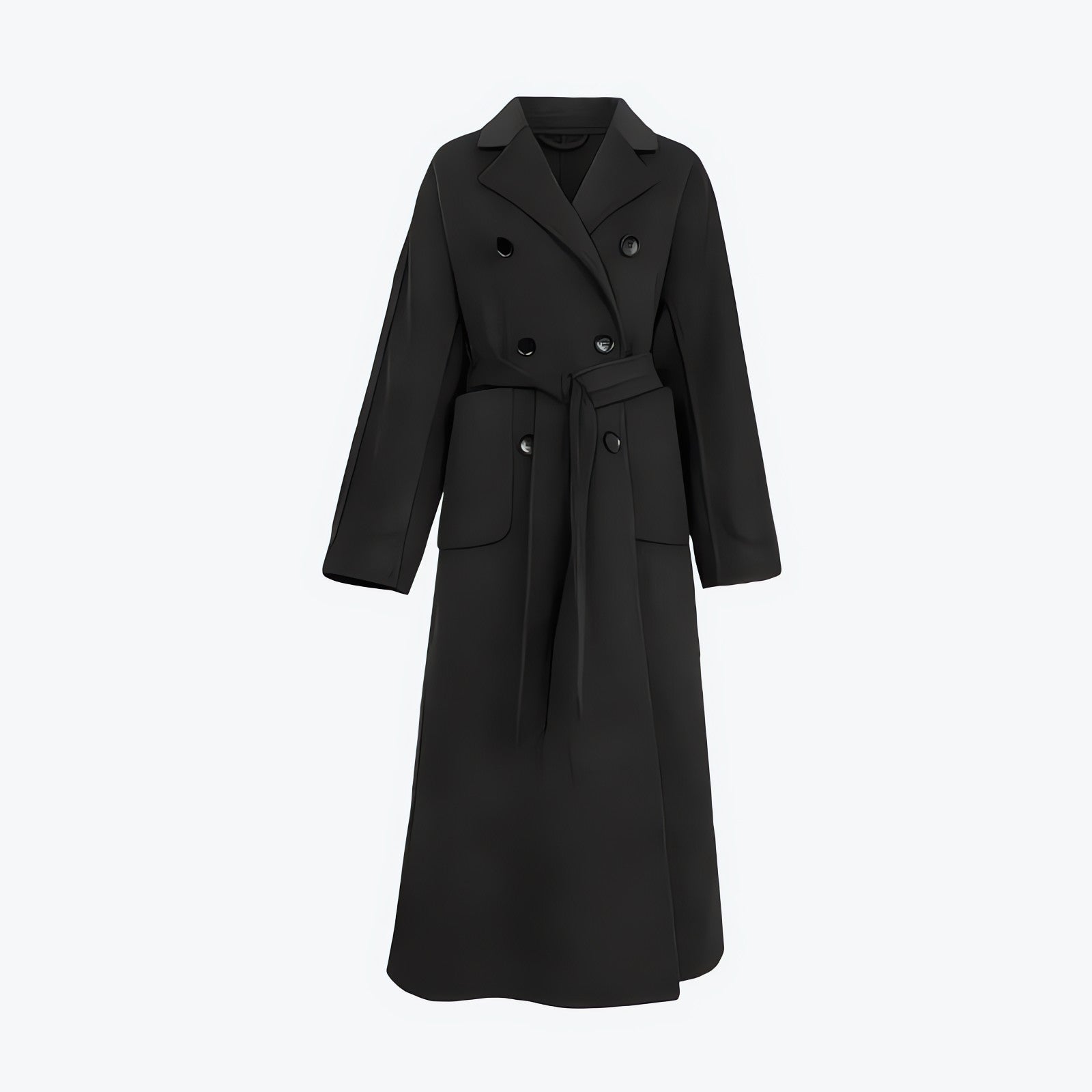 Dark Academia Belted Long Coat - KAYSMAR