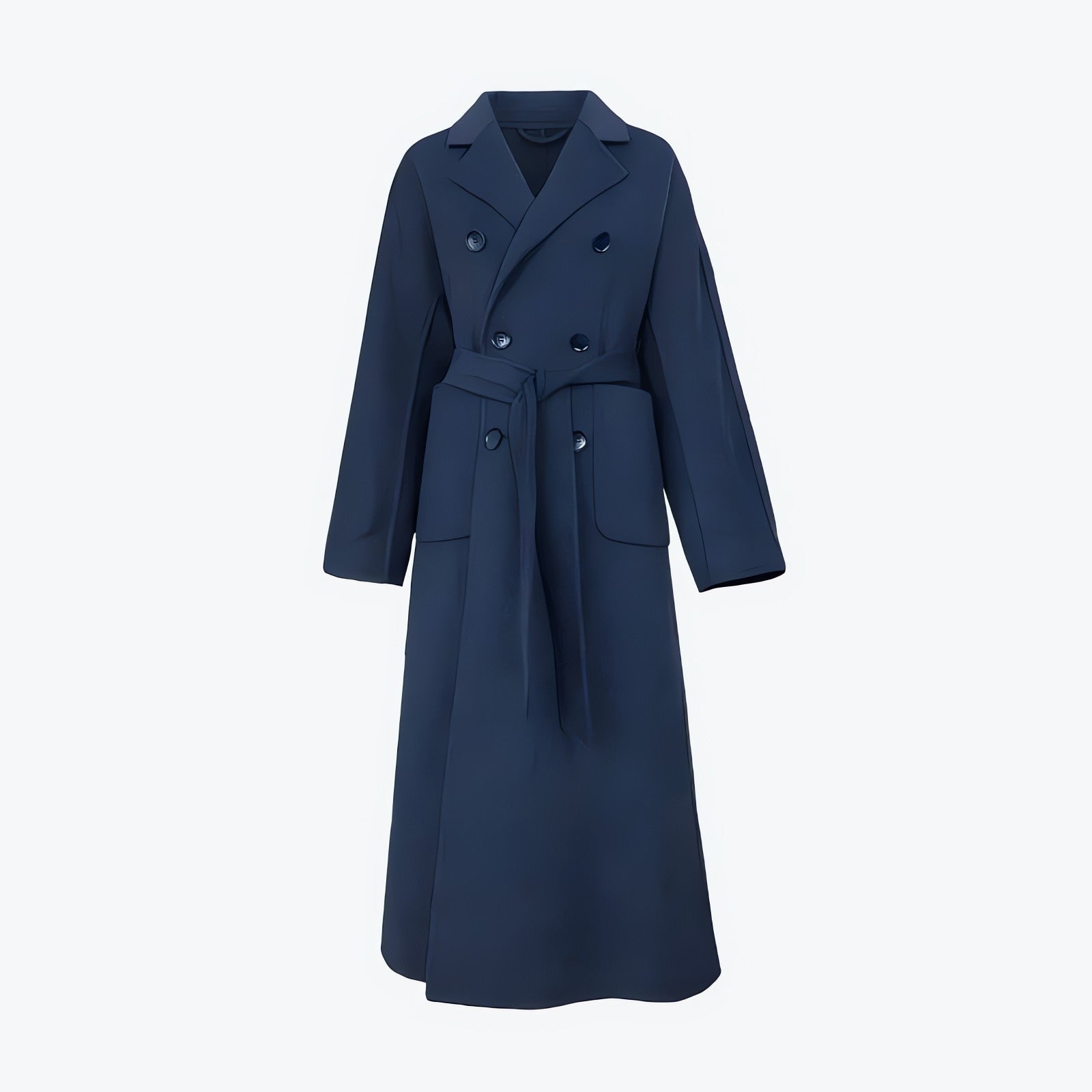 Dark Academia Belted Long Coat - KAYSMAR
