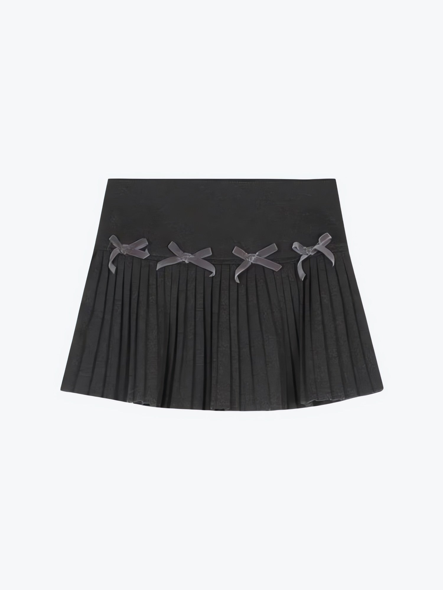 Dark Academia Bow Pleated Mini Skirt - KAYSMAR