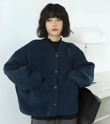 Dark Academia Button Up Pockets Cardigan - KAYSMAR