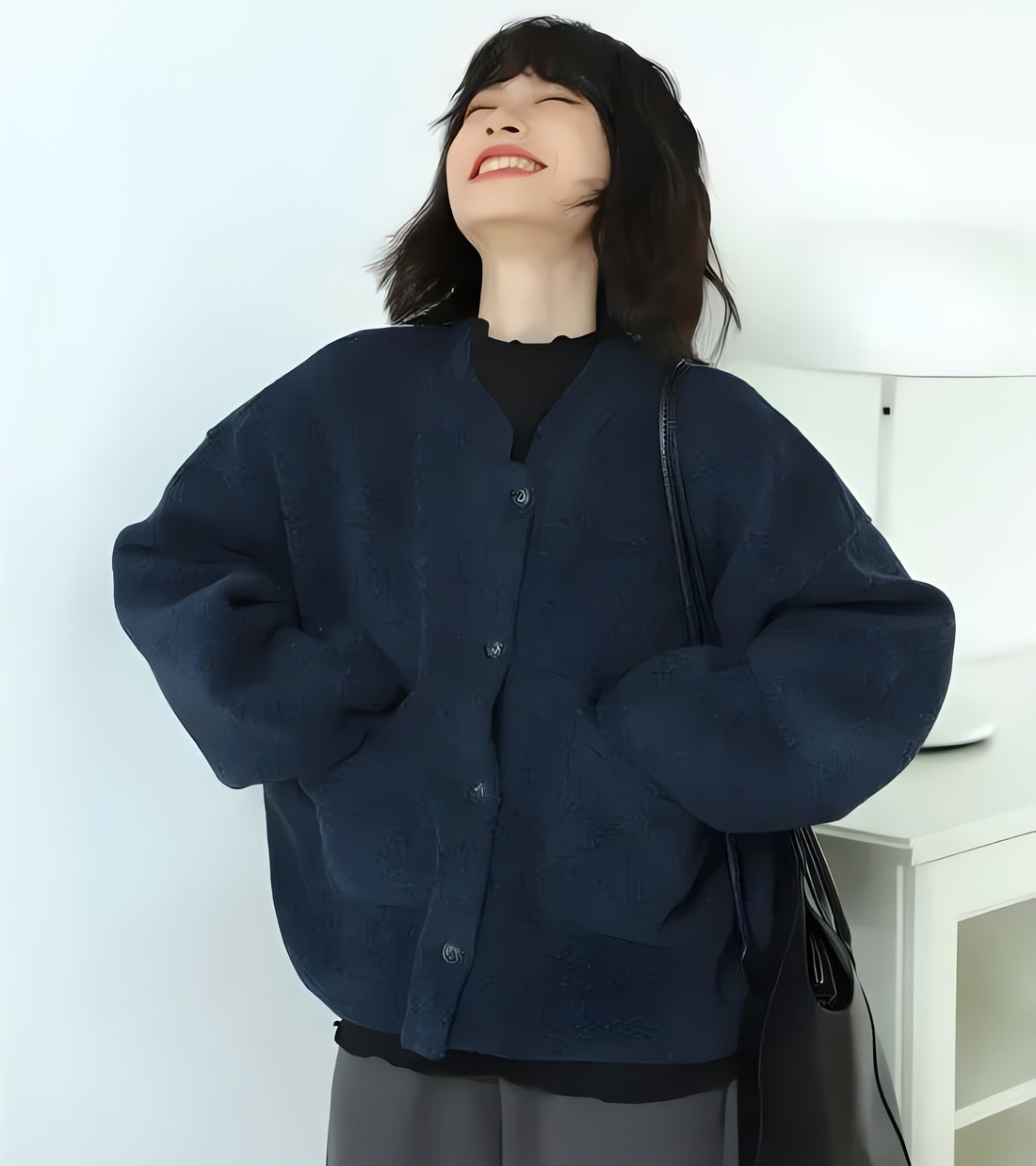 Dark Academia Button Up Pockets Cardigan - KAYSMAR