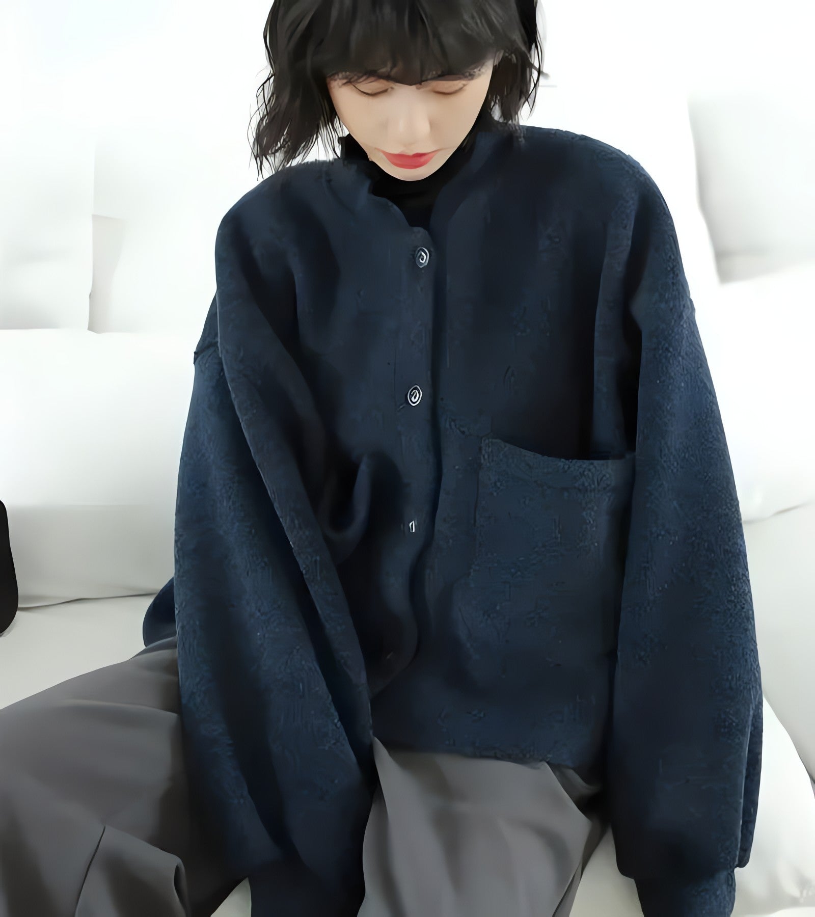 Dark Academia Button Up Pockets Cardigan - KAYSMAR