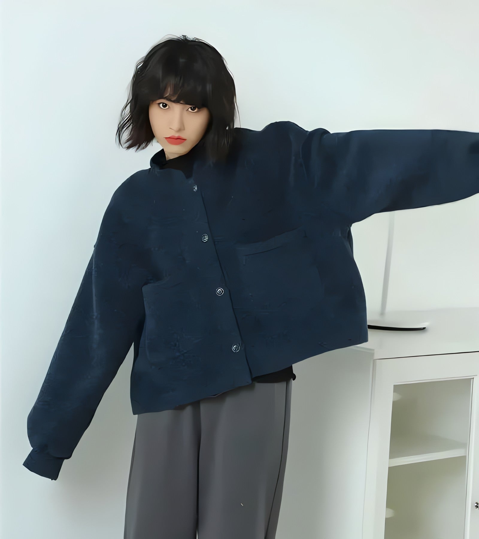 Dark Academia Button Up Pockets Cardigan - KAYSMAR
