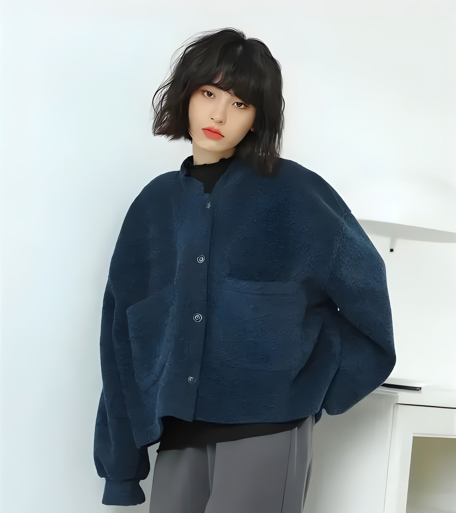 Dark Academia Button Up Pockets Cardigan - KAYSMAR
